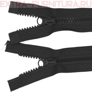 Молния Трактор Т5 2 замка 55см, цв. 322 черный, LOGO