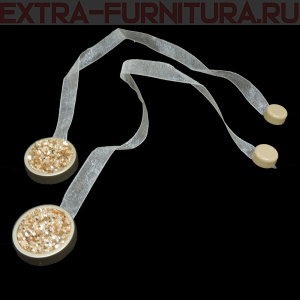 Магнитные клипсы "Круг Люкс Монисто" с лентой, цв. №6, пара