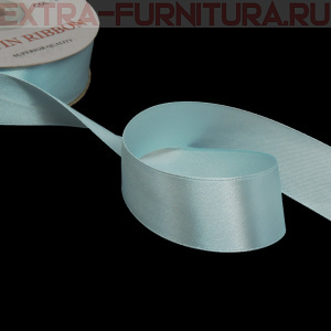 Лента атласная 24 мм цв 142 бледно-голубой рул. 27,42м