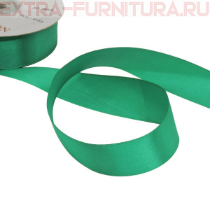 Лента атласная 24 мм цв 113 изумруд рул. 27,42м