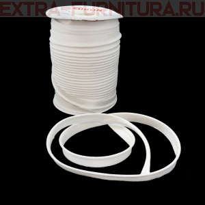 Кант атласный  12 мм, 72 ярда, цв. 001 белый ЕВРО