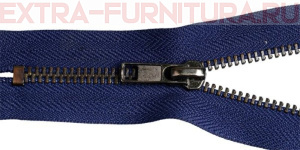 Молния джинсовая № 4, 18 см, черный оксид, цв.330 темно-синий