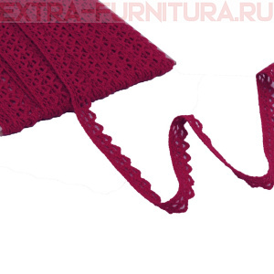 Тесьма вязаная арт.TBY-5036.26 шир.10мм, цв.26 бордовый, уп.10м
