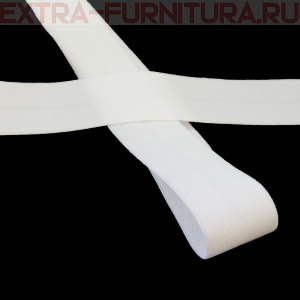 Резинка окантовочная 20мм цв. белый, матовая ROM.20101 уп. 50м