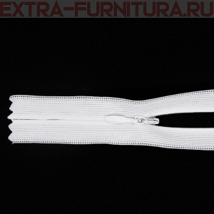Молния потайная № 3, 100 см, цв. 101 белый MaxZipper