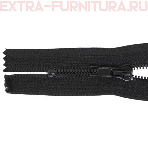 Молния Трактор Т5 1 замок, дл.20 см, цв.черный, усил. звено (кл.А) н/р