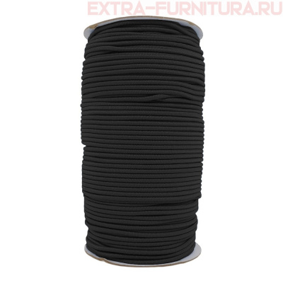  Резинка шляпная 2мм цв. черный (уп.100м)