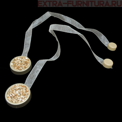 Магнитные клипсы "Круг Люкс Монисто" с лентой, цв. №6, пара