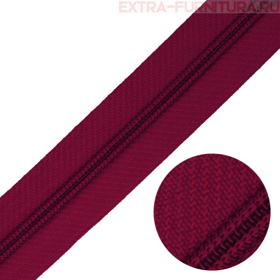Молния рулонная спираль тип Т5, цв.178 бордо, пл.14 гр/м