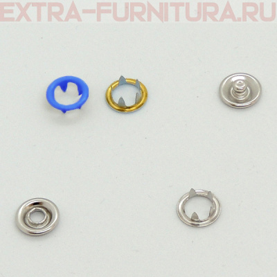 Кнопка рубашечная 9,5мм кольцо, цв.168 голубой матовый (уп.1440шт) Buttoni