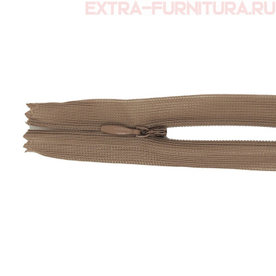 Молния потайная № 3, 50 см, цв. 293 темно-бежевый п/э пл.9,3 гр/м