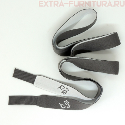 Шнурки плоские 130см, шир.19мм, Кролик, цв.серый