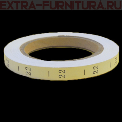 Размерник  р-р 22, цв. белый, рул. 800шт