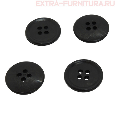 Пуговицы 20/4 термохимостойкие цв.черный, уп.1000шт