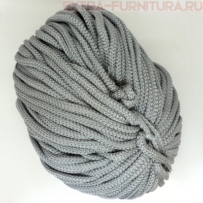 Шнур ПП 8 мм, цв.600 серый, уп.100м, пл.6,5 гр/м