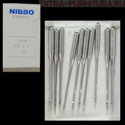 Иглы NIBBO высокоскоростн.оверлок (DC*1) для ПШМ № 80/12, уп.10шт. *