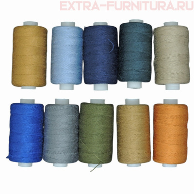 Нитки джинсовые цв. ассорти 20/3 220м (уп.10шт)